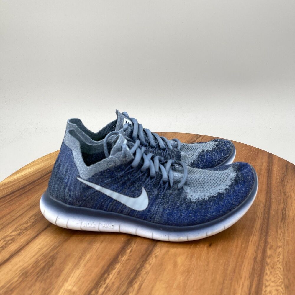 Nike Free RN Flyknit Shoes Mens Size 6 Blue Running Comfort Walking Sneakers